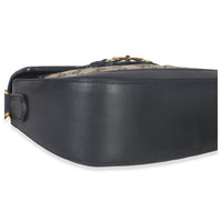 Black Beige GG Canvas Medium Lady Web Shoulder Bag