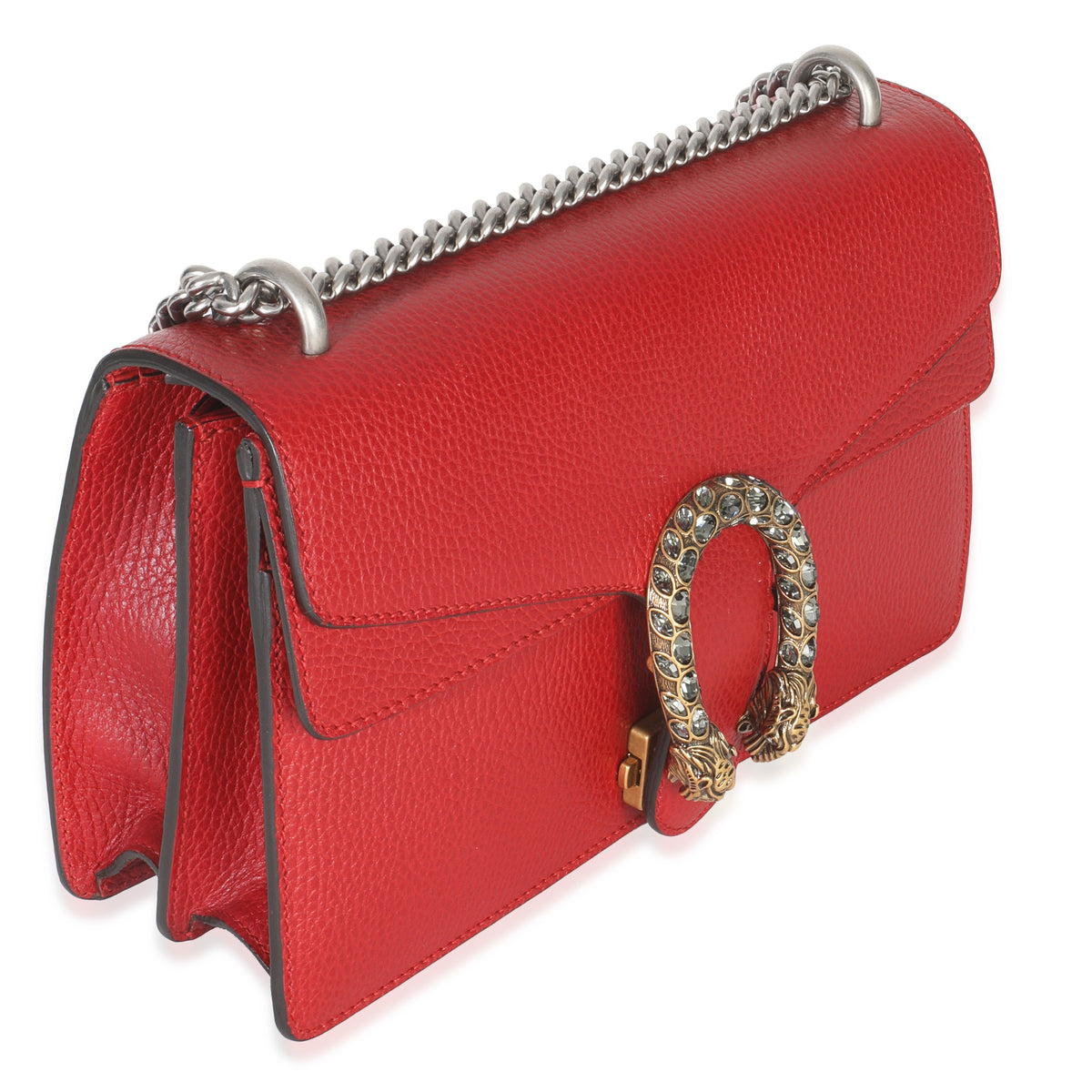 Gucci Red Dollar Calfskin Small Dionysus Chain Bag Handbag pv