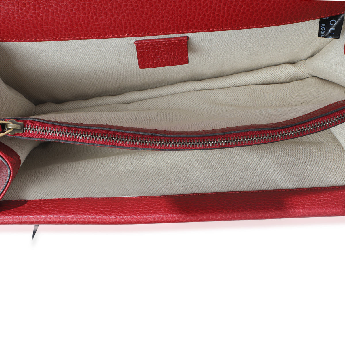 Red Dollar Calfskin Small Dionysus Chain Bag