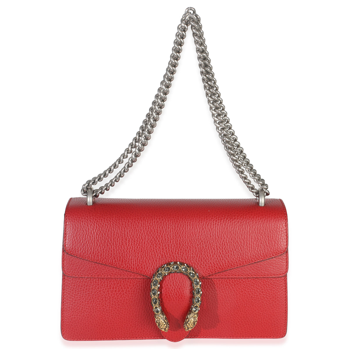 Red Dollar Calfskin Small Dionysus Chain Bag