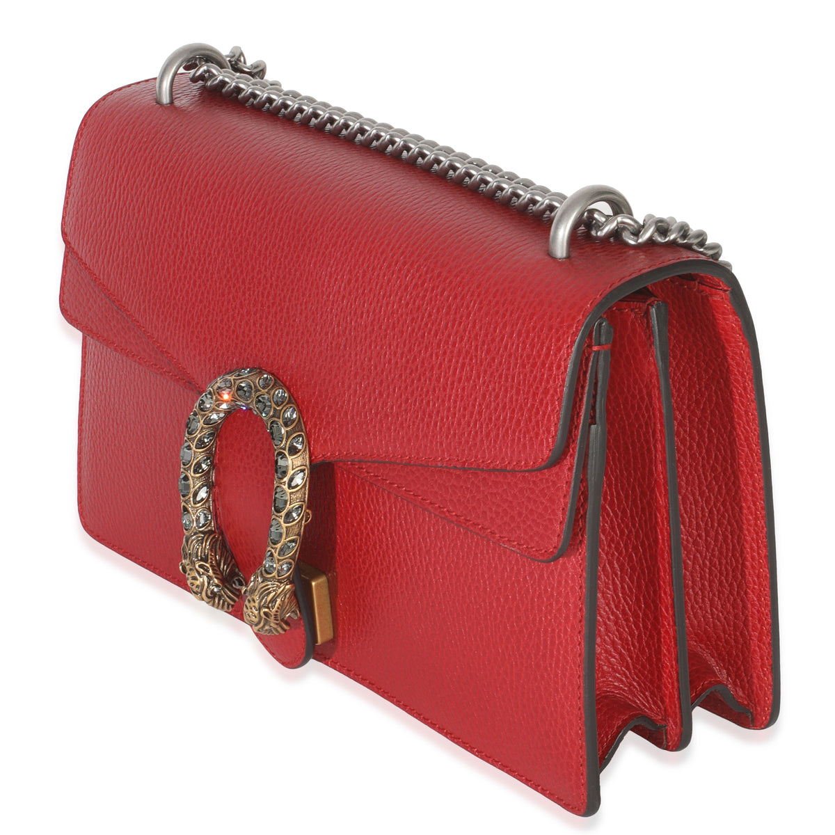 Red Dollar Calfskin Small Dionysus Chain Bag