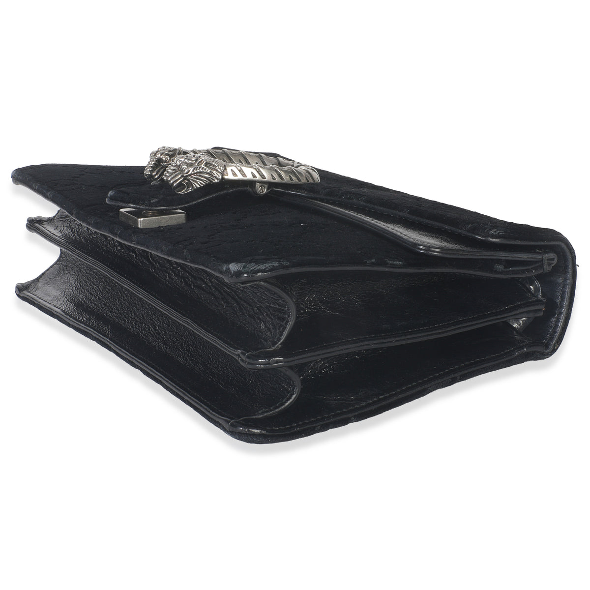 Gucci Black GG Embossed Velvet Small Dionysus Chain Bag Handbag box