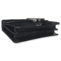 Gucci Black GG Embossed Velvet Small Dionysus Chain Bag Handbag clasp