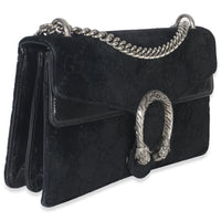 Gucci Black GG Embossed Velvet Small Dionysus Chain Bag Handbag pv