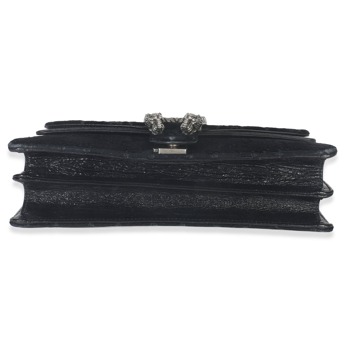 Gucci Black GG Embossed Velvet Small Dionysus Chain Bag Handbag stamp