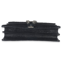 Gucci Black GG Embossed Velvet Small Dionysus Chain Bag Handbag stamp