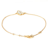 Yellow Gold Mother Of Pearl Sweet Butterflies Bracelet