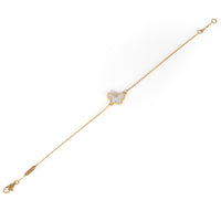 Yellow Gold Mother Of Pearl Sweet Butterflies Bracelet