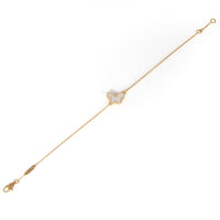 Yellow Gold Mother Of Pearl Sweet Butterflies Bracelet