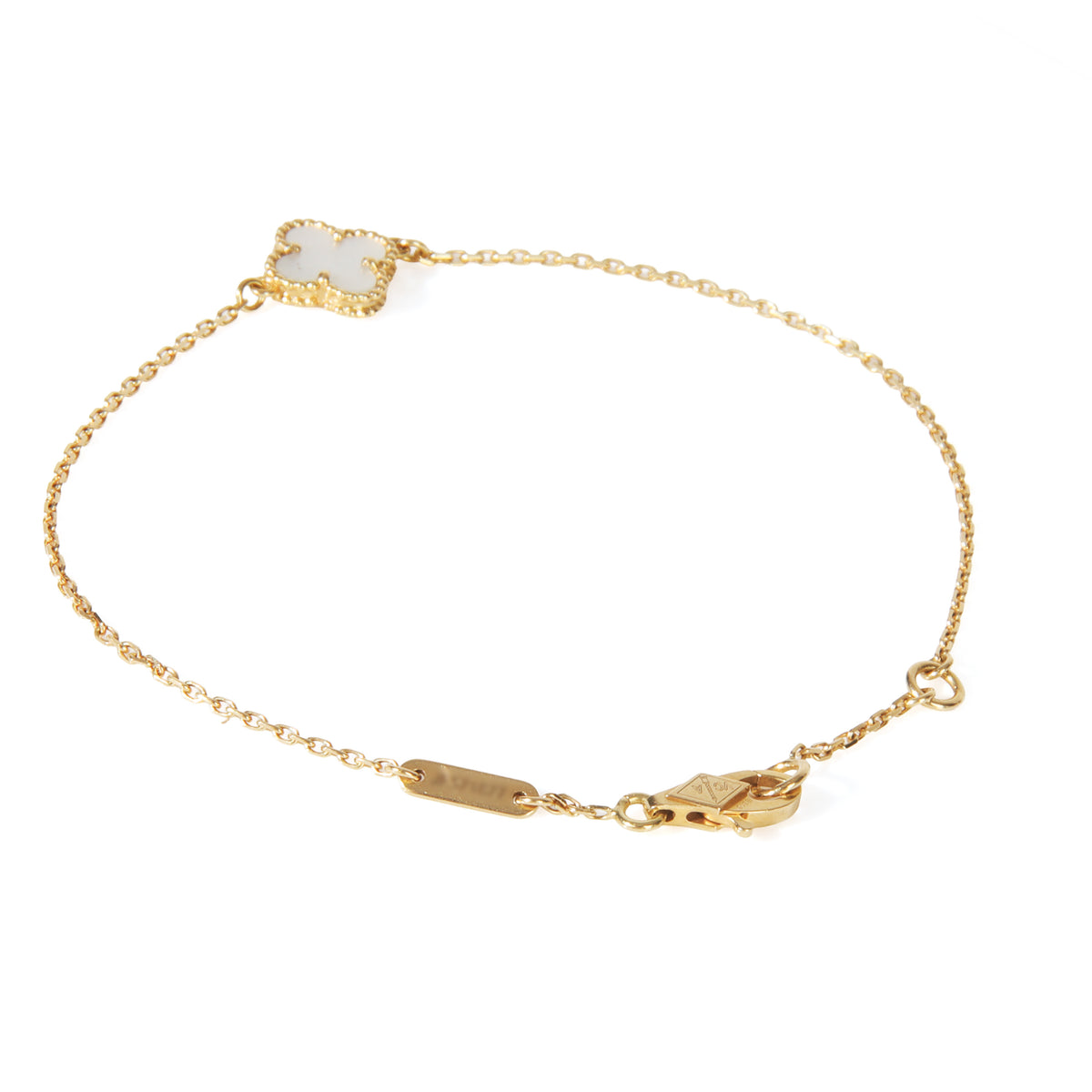 Yellow Gold Mother Of Pearl Sweet Alhambra Bracelet