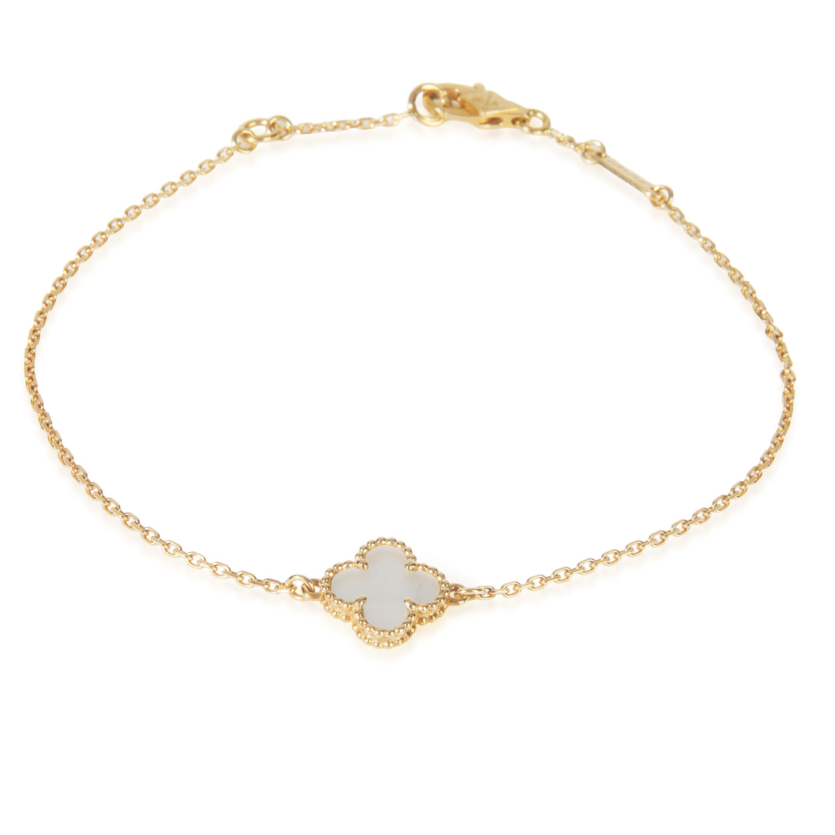 Yellow Gold Mother Of Pearl Sweet Alhambra Bracelet
