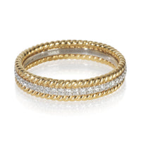 Yellow Gold & Platinum Diamond Schlumberger Rope Ring