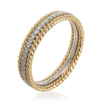 Yellow Gold & Platinum Diamond Schlumberger Rope Ring