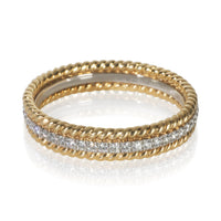Yellow Gold & Platinum Diamond Schlumberger Rope Ring