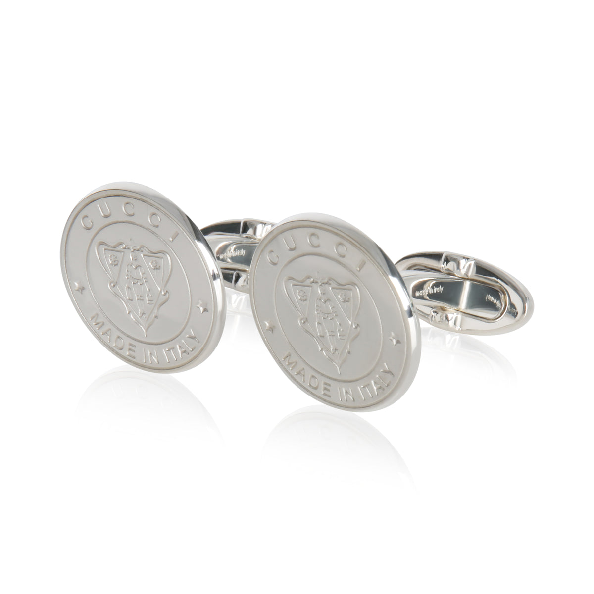 Sterling Silver  Crest Cufflinks