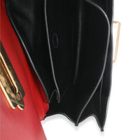 Red Black City Calfskin Saffiano Cahier Bag