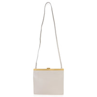 Light Grey Smooth Calfskin Mini Clasp Bag