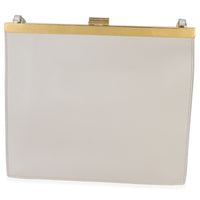 Light Grey Smooth Calfskin Mini Clasp Bag