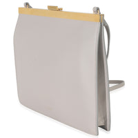 Light Grey Smooth Calfskin Mini Clasp Bag
