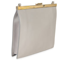 Light Grey Smooth Calfskin Mini Clasp Bag