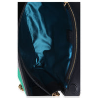 Green Suede Patent Web Medium Ophidia Chain Shoulder Bag