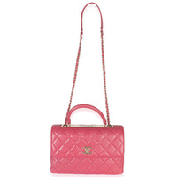 Chanel Pink Quilted Lambskin Medium Trendy CC Flap Dual Handle Bag Handbag av