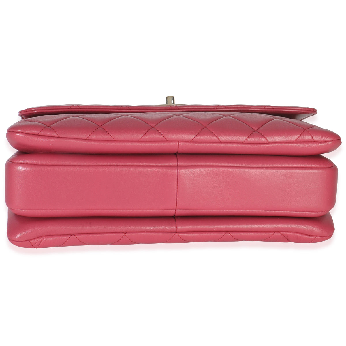 Pink Quilted Lambskin Medium Trendy CC Flap Dual Handle Bag