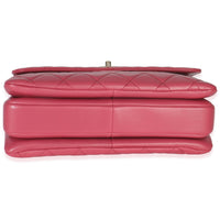 Pink Quilted Lambskin Medium Trendy CC Flap Dual Handle Bag