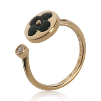 Louis Vuitton Yellow Gold Onyx and Diamond Color Blossom Mini Sun Ring av
