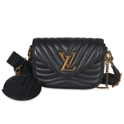 Black Quilted Calfskin New Wave Pochette