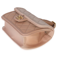 Chanel Beige Quilted Ombre Caviar Small Sunset On The Sea Belt Bag Handbag box