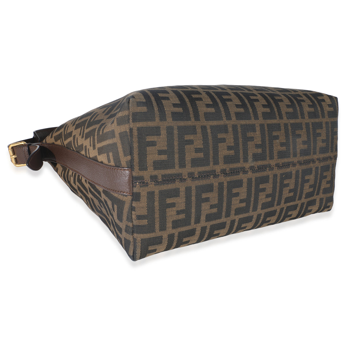 Fendi Vintage Tobacco Zucca Canvas Hobo Handbag clasp