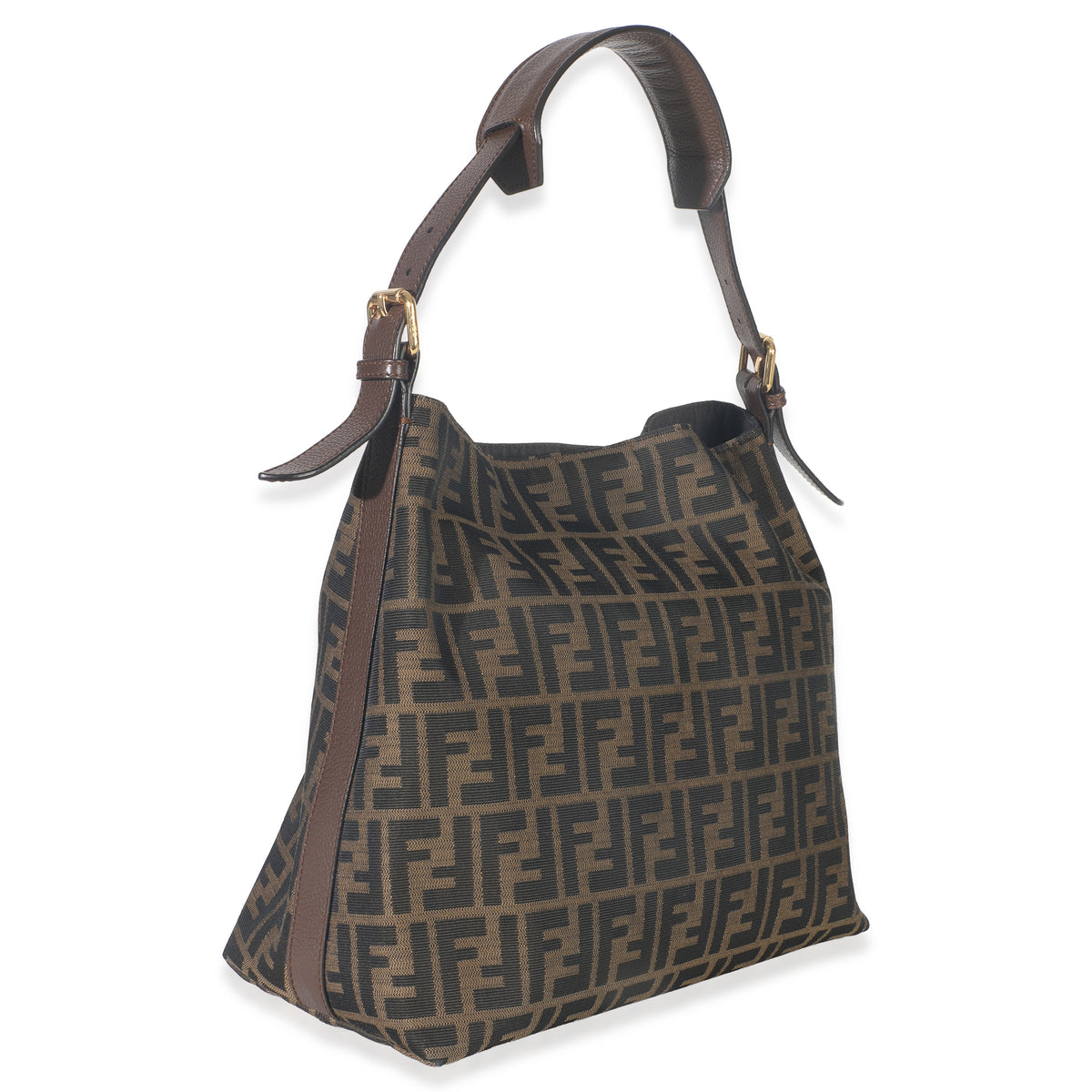 Fendi Vintage Tobacco Zucca Canvas Hobo Handbag pv