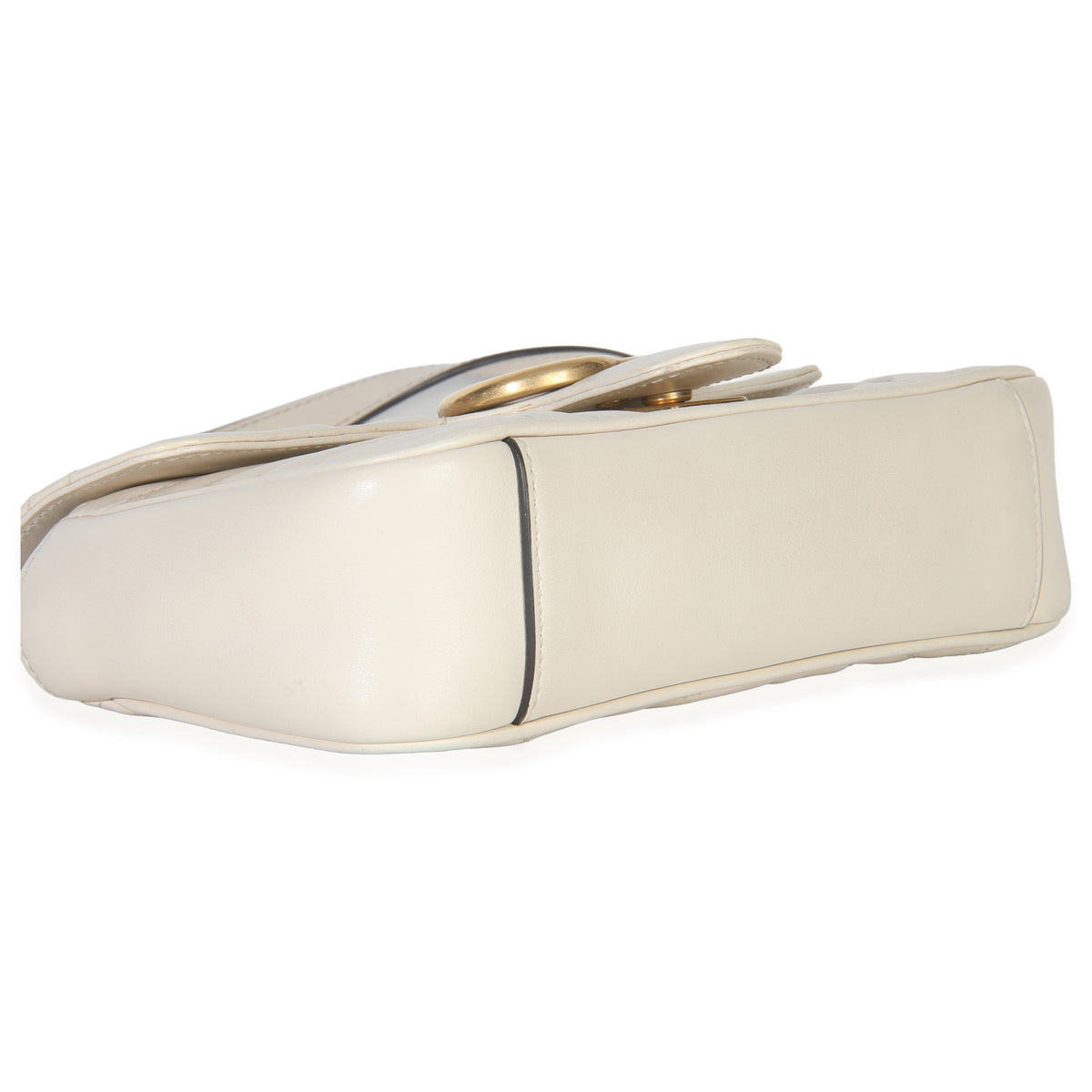 Gucci White Matelasse Calfskin Small GG Marmont Shoulder Bag Handbag av