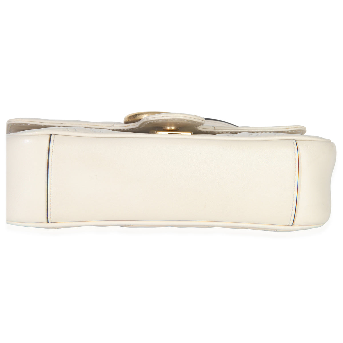 Gucci White Matelasse Calfskin Small GG Marmont Shoulder Bag Handbag box