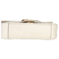 Gucci White Matelasse Calfskin Small GG Marmont Shoulder Bag Handbag box
