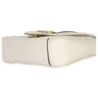 Gucci White Matelasse Calfskin Small GG Marmont Shoulder Bag Handbag clasp
