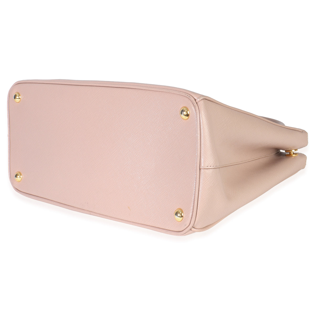 Beige Saffiano Lux Galleria Medium Double Zip Tote