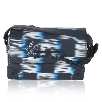 Louis Vuitton Black Blue Damier Rush Epi Steamer Wearable Wallet Handbag fv