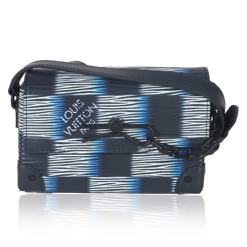 Louis Vuitton Black Blue Damier Rush Epi Steamer Wearable Wallet Handbag fv