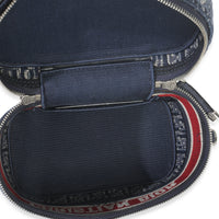 Christian Dior Blue Red Velvet Oblique Diortravel Vanity Case Handbag av