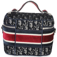 Blue Red Velvet Oblique Diortravel Vanity Case