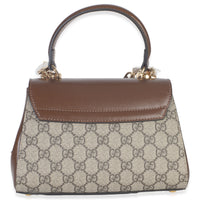 Gucci Beige GG Supreme Monogram Calfskin Mini Horsebit 1955 Top Handle Bag Handbag bv