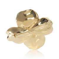 Yellow Gold Diamond Dogwood Brooch