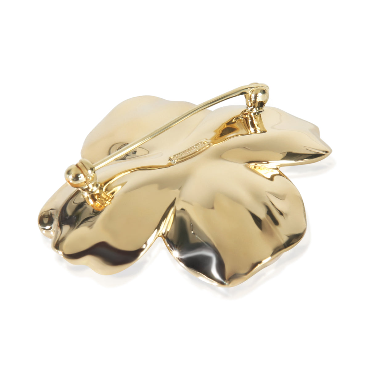 Yellow Gold Diamond Dogwood Brooch