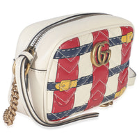 Gucci Trompe L'Oeil Print Calfskin Matelasse Small GG Marmont Camera Bag Handbag pv