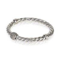 David Yurman Sterling Silver Diamond Metro Hinged Bracelet sv
