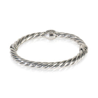 Sterling Silver Diamond Metro Hinged Bracelet
