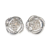 Sterling Silver Diamond Infinity Earrings