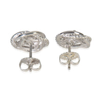 Sterling Silver Diamond Infinity Earrings